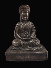 A Exquisite Gilt Silver Bronze Figures Ornament