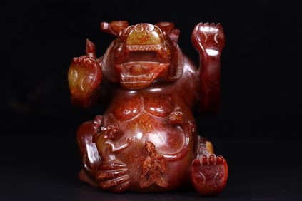 A Exquisite Hetian Jade Bear Ornament