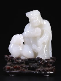 A Exquisite Hetian Jade Figures Ornament