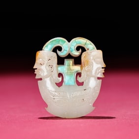 A Exquisite Hotan White Jade Human-Shaped Pendant