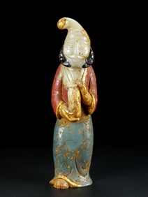 A Exquisite Hotan Jade Human-Shaped Ornament