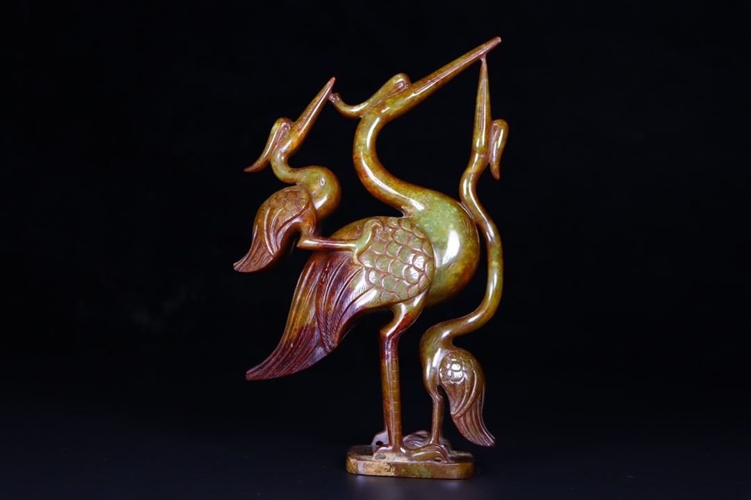 A Exquisite Hetian Jade Crane Ornament (1 of 9)