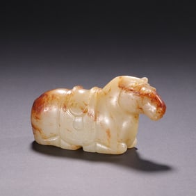 A Exquisite Hotan Jade Horse Handheld Ornament