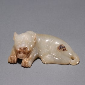 A Rare Hetian Jade Beast-shaped Ornament