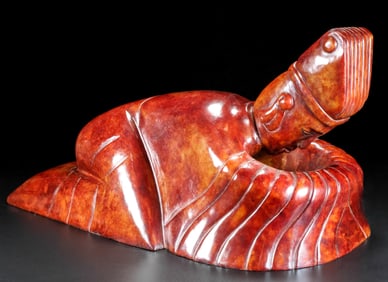 A Exquisite Hetian Jade Human-Shaped Ornament