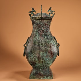 A Exquisite Bronze With Inscription Jar