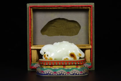A Exquisite Hetian Jade Horse Ornament