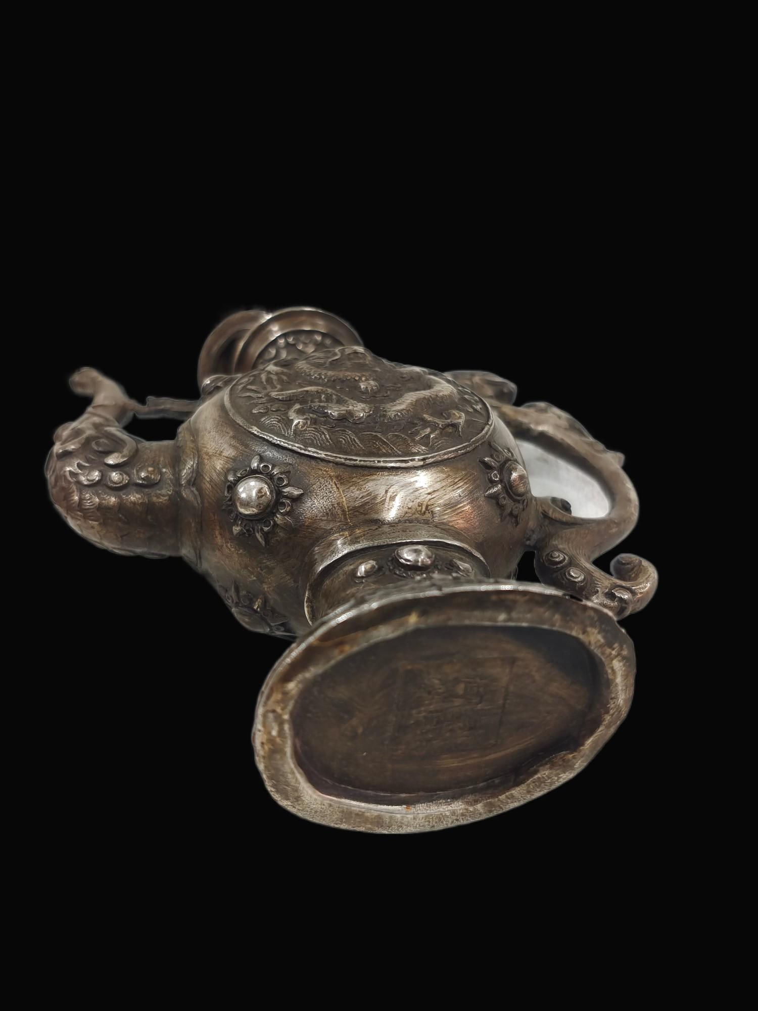 A Exquisite Gilt Silver Bronze Dragon Pattern Ewer - 6