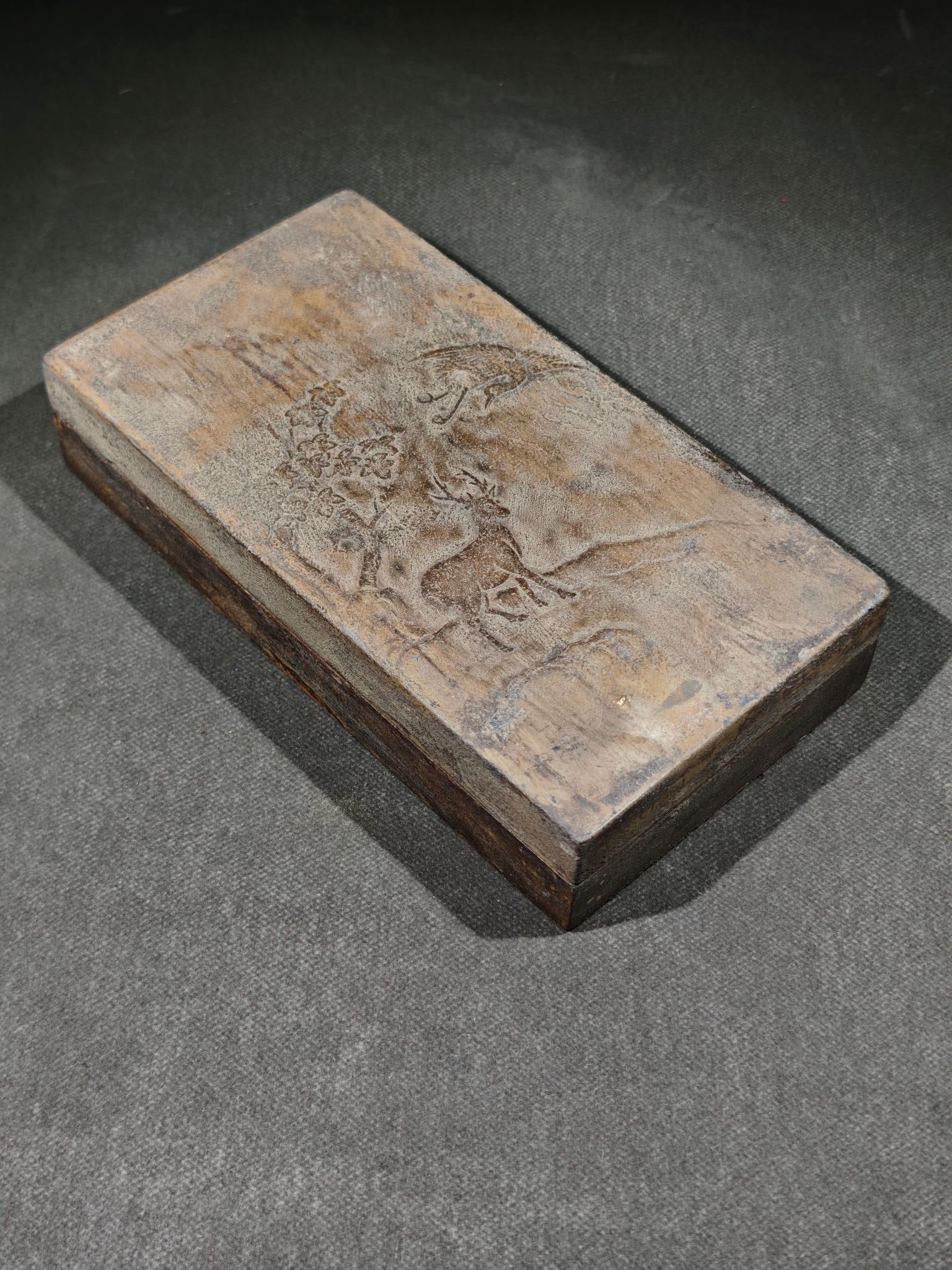 A Exquisite Deer and Crane Pattern Inkstone - 4