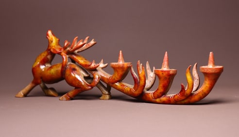 A Exquisite Hetian Jade Deer Ornament