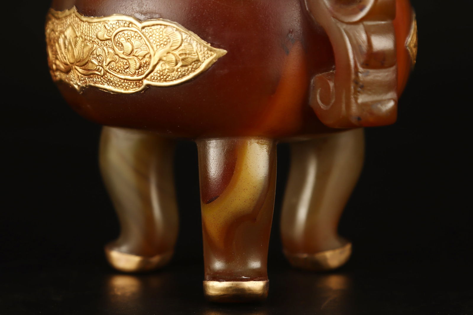 A Exquisite Agate Double-Ears Censer - 6