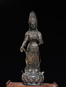 A Exquisite Bronze Tara Bodhisattva Buddha Statue