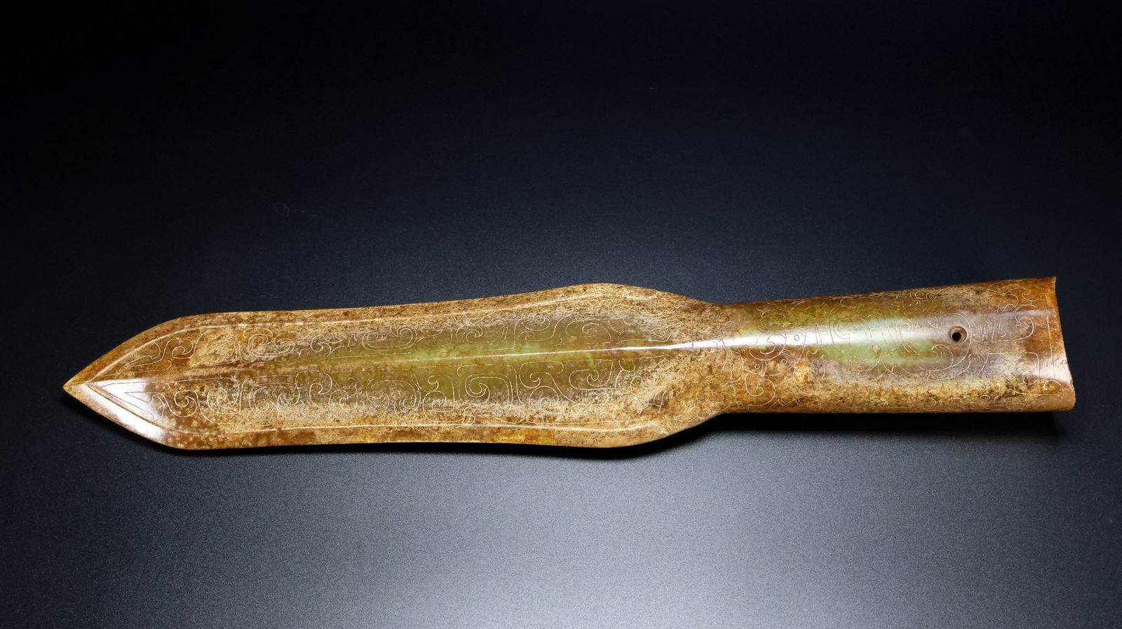 A Rare Hetian Jade Weapon - 4