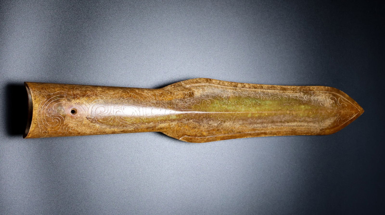 A Rare Hetian Jade Weapon - 5