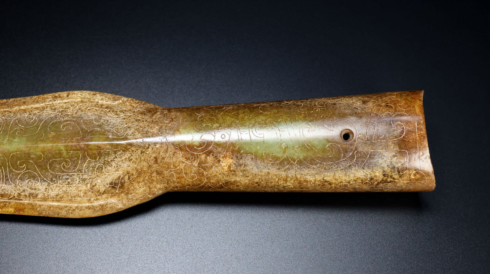 A Rare Hetian Jade Weapon - 7