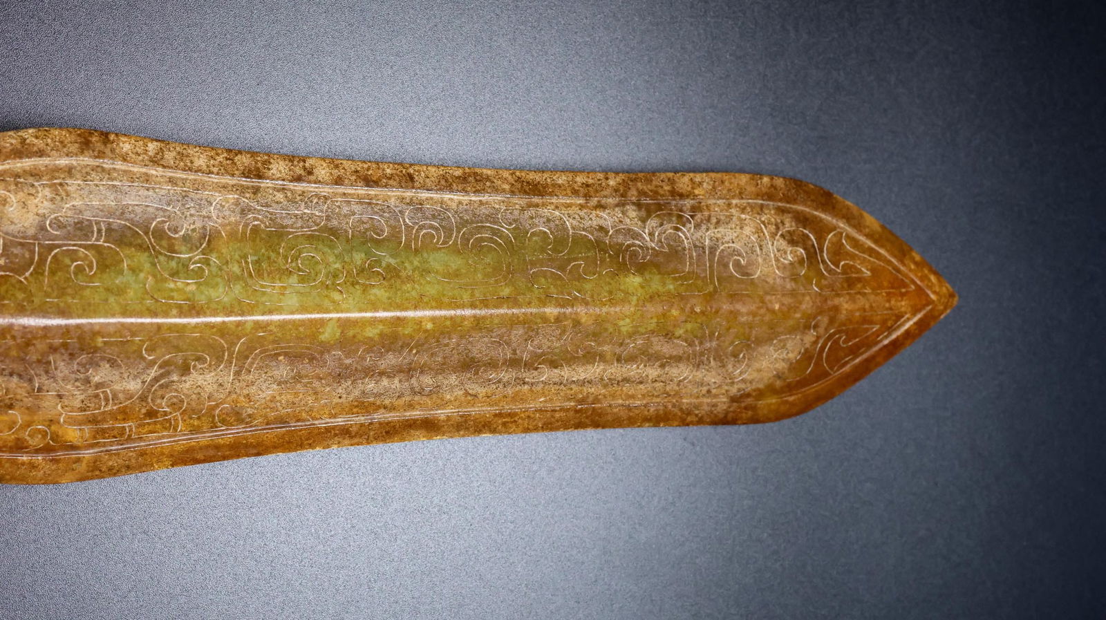 A Rare Hetian Jade Weapon - 8