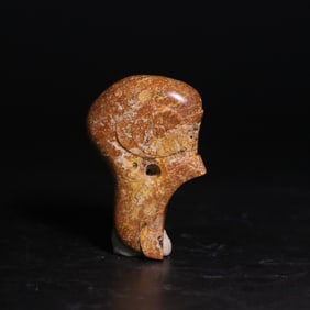 A Exquisite Archaic Jade Auspicious Beast-Shaped Handheld Ornament