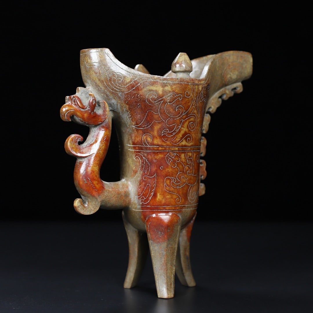 A Exquisite Hotan Jade Tripod Cup - 6