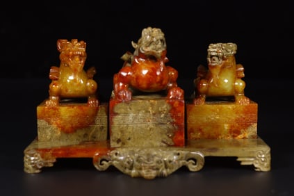 A Set of Exquisite Hetian Jade Seal