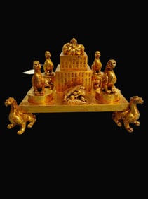 A Set of Exquisite Bronze Gilt Dragon Seal