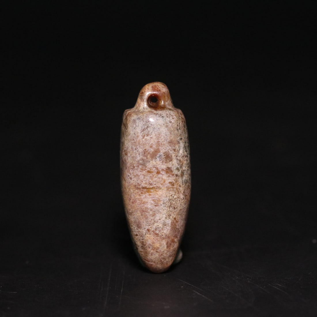 A Exquisite Archaic Jade Handheld Ornament: A Exquisite Archaic Jade Handheld Ornament,Ancient Time, China,Size:0.5inx1.3in,Weight:7.5g 高古玉锥形器,远古时期