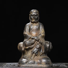 A Exquisite Gold-Painted Bronze Buddha Statue