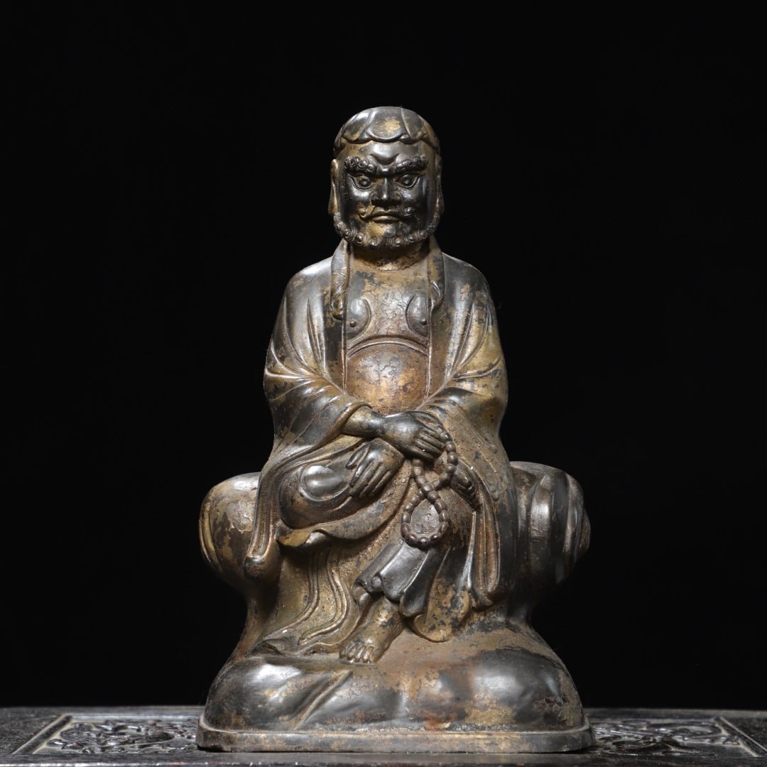 A Exquisite Gold-Painted Bronze Buddha Statue (1 of 7)