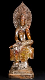 A Exquisite Hetian Jade Buddha Statue Ornament