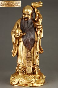 A Exquisite Gilt Bronze Figures Ornament