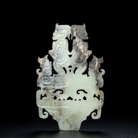 A Exquisite Hotan Jade Human-Shaped Jade Bi