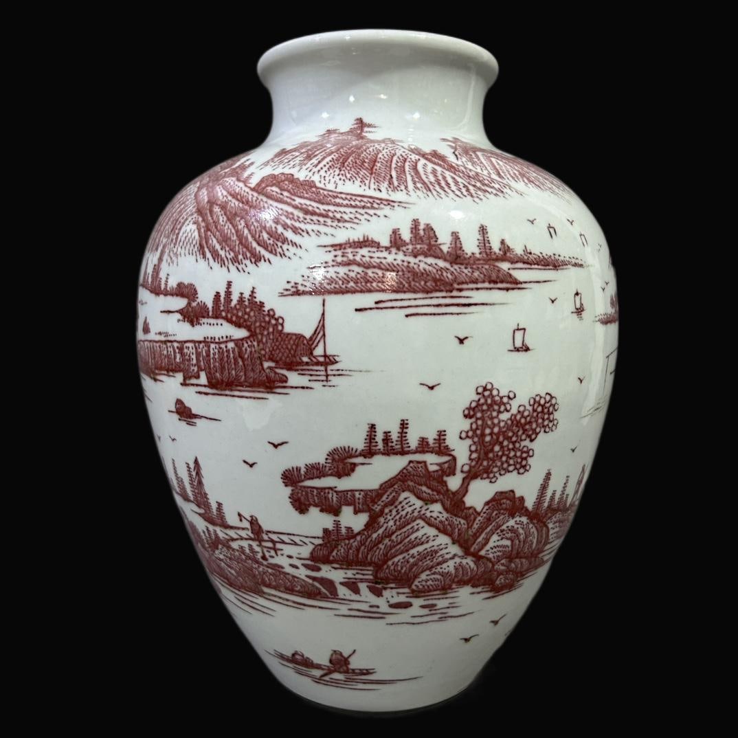 A Exquisite Underglaze-Red Landscape Pattern Jar - 3