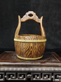 A Exquisite Wood Grain Glaze Barrel