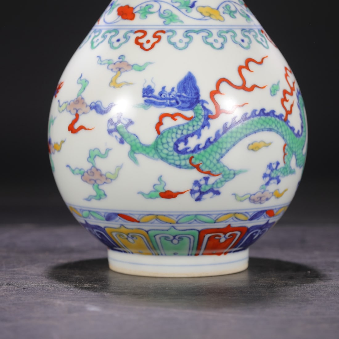 A Exquisite Doucai Dragon Pattern Vase - 4