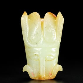 A Exquisite Hetian Jade Buffalo-Head Ornament