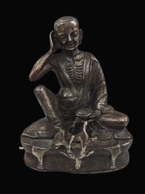 A Exquisite Gilt Silver Bronze Buddha Statue