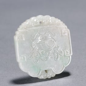 A Exquisite Hotan Jade Carved Phoenix Pattern Jade Plaque