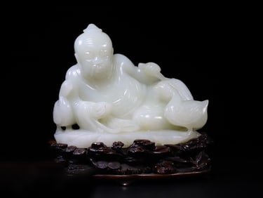 A Exquisite Hetian Jade Figures Ornament