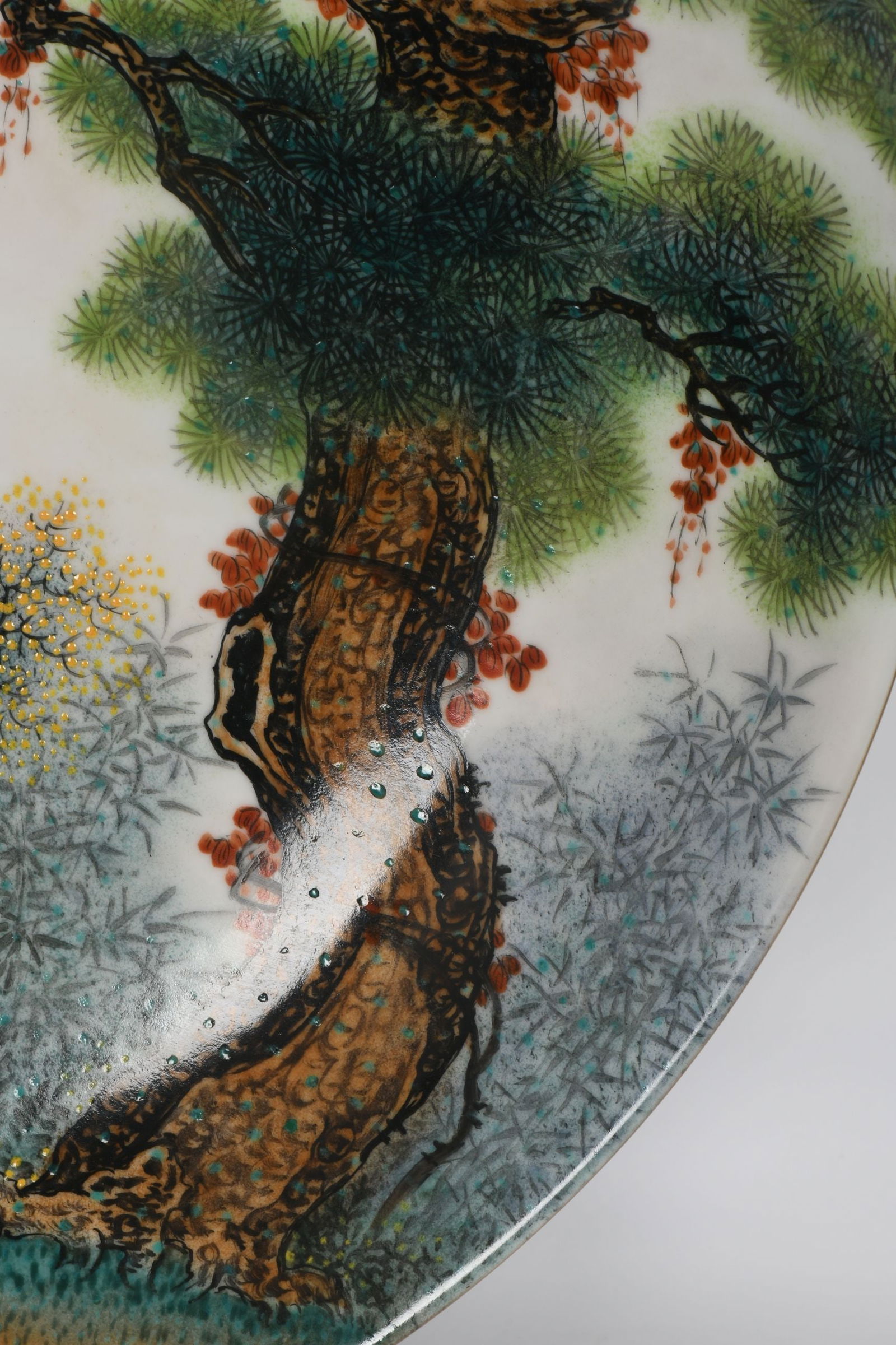 A Rare Enamel Beast Pattern Plate - 5