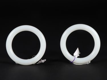 A pair of Exquisite Hetian Jade Bracelet