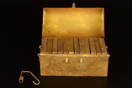 A Set of Bronze Gilt Buddhist Scripture