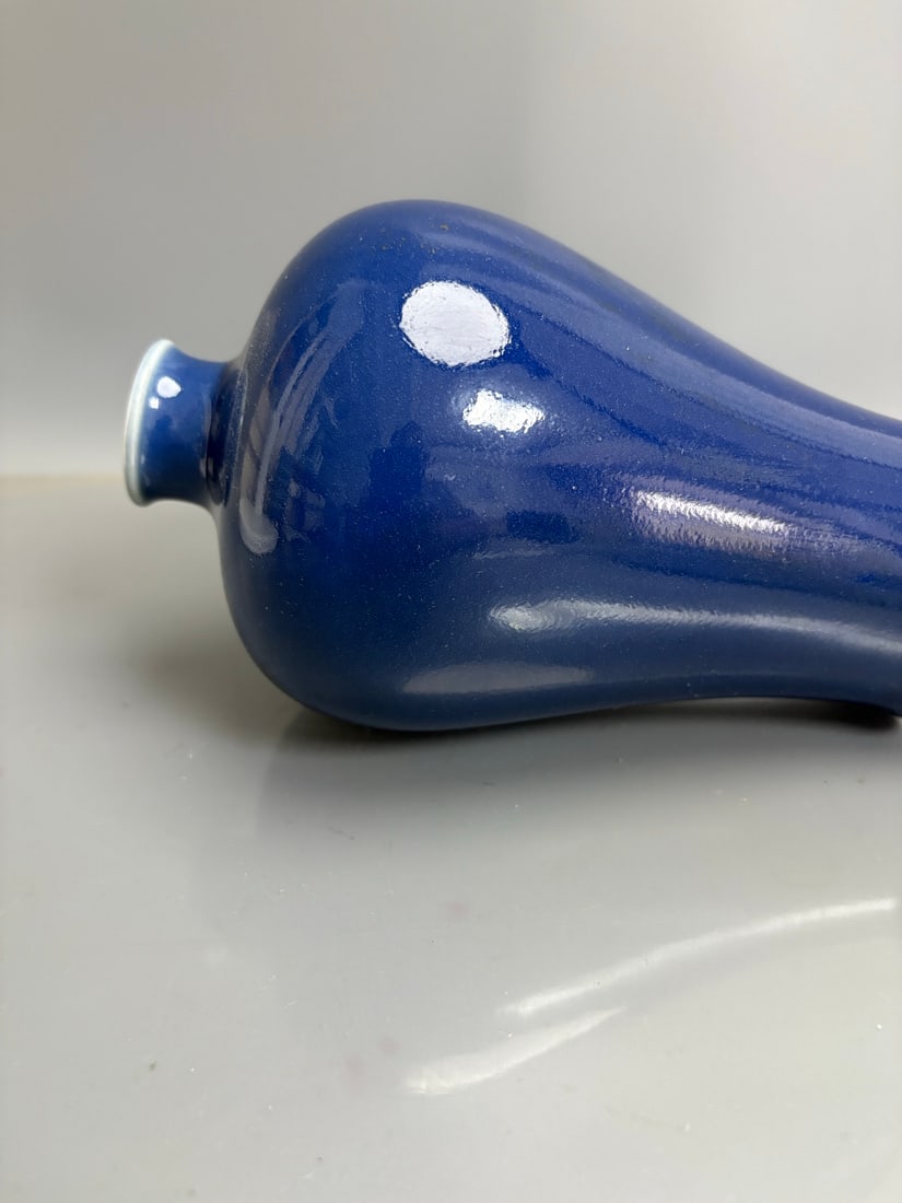 A Exquisite Ji Blue Glazed Vase - 4