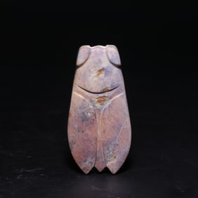 A Exquisite Archaic Jade Cicada Handheld Ornament