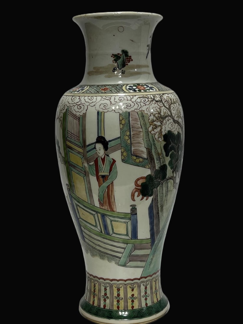 A Exquisite Wucai Figures Pattern Vase - 3