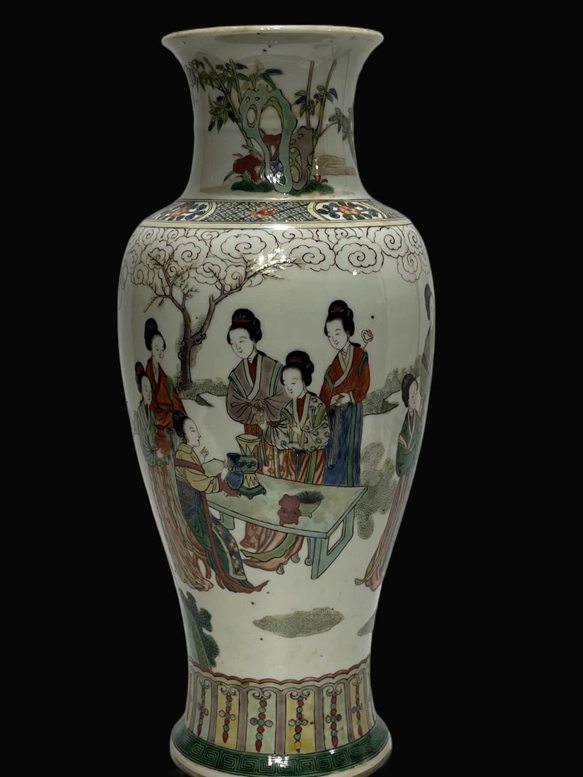 A Exquisite Wucai Figures Pattern Vase - 5