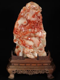 A Exquisite Shoushan Furong Stone Landscape Ornament