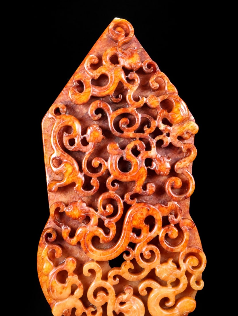 A Exquisite Hotan Jade Dragon Command Token - 2