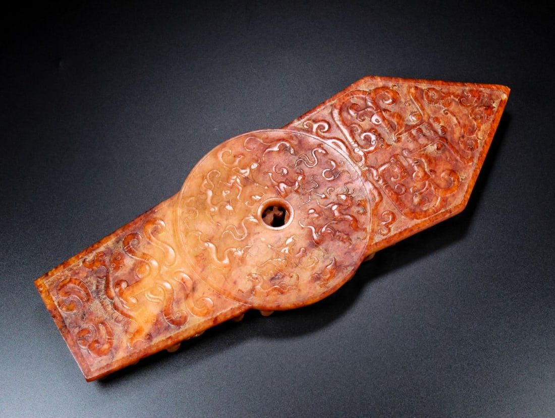 A Exquisite Hotan Jade Dragon Command Token - 9