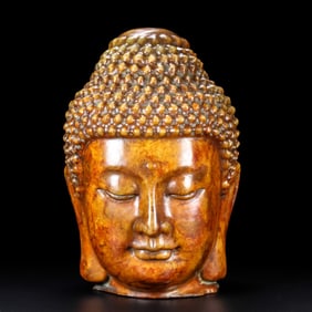 A Exquisite Hotan Jade Buddha Head Sculpture