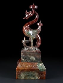 A Exquisite Hotan Jade Phoenix Seal