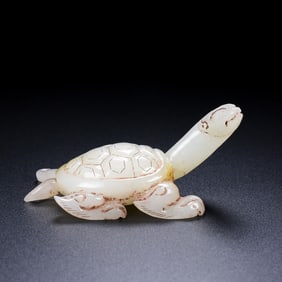 A Exquisite Hetian Jade Tortoise Ornament